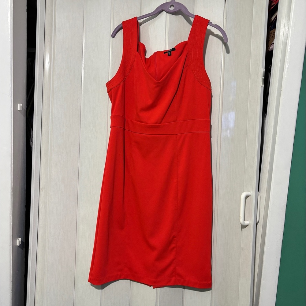 XOXO Elegant Deep Coral/Reddish Sleeveless Dress - Size L